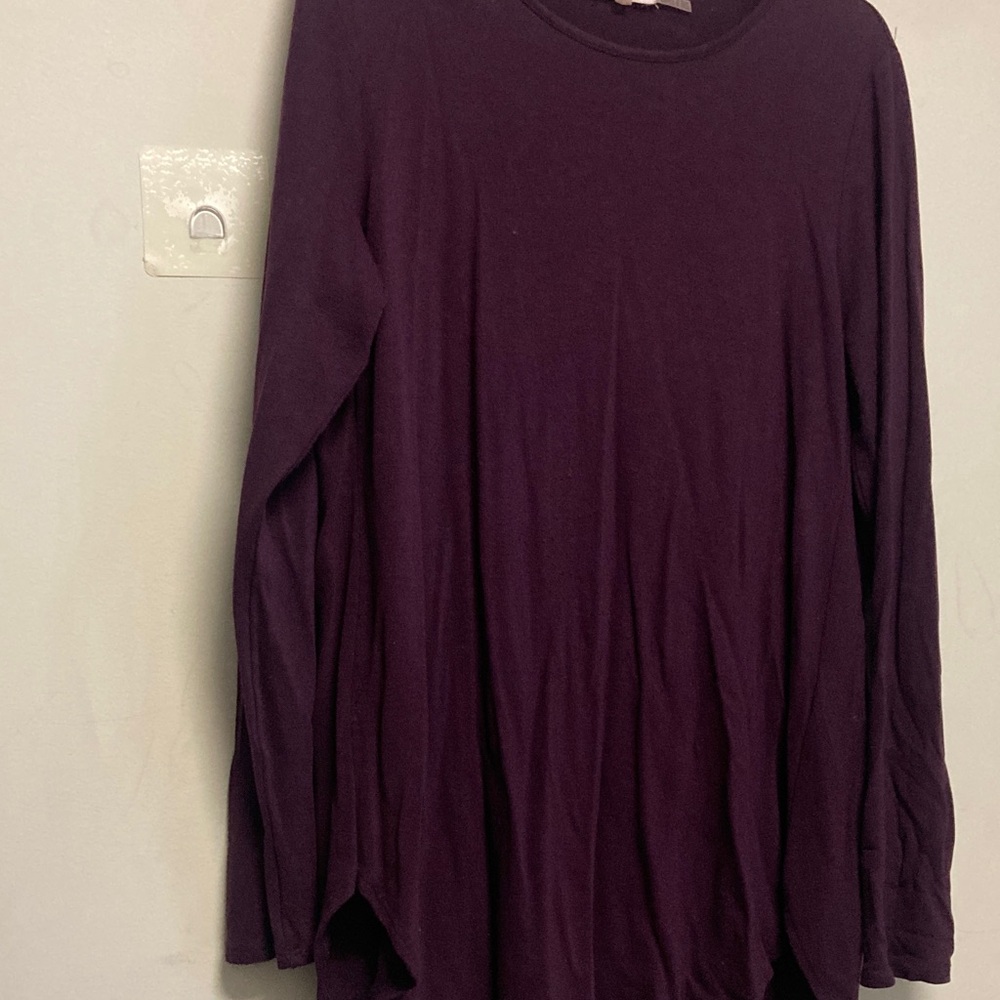 CALVIN KLEIN/Women's Purple Long Sleeve Top